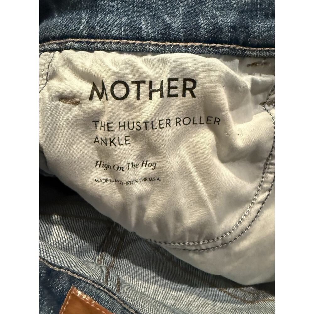 MOTHER The Hustler Roller Wide Leg Ankle Jean in High on the Hog Women’s 27 Blue - Picture 4 of 12